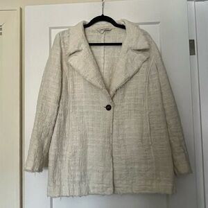 Vintage Classic Marina Rinaldi White Tweed Jacket